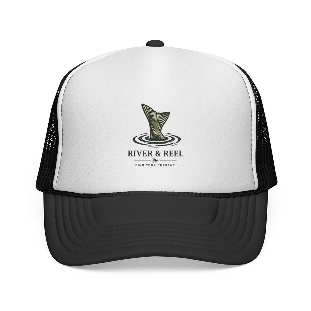 River & Reel Trucker Cap — Fishing Patch Mesh Hat