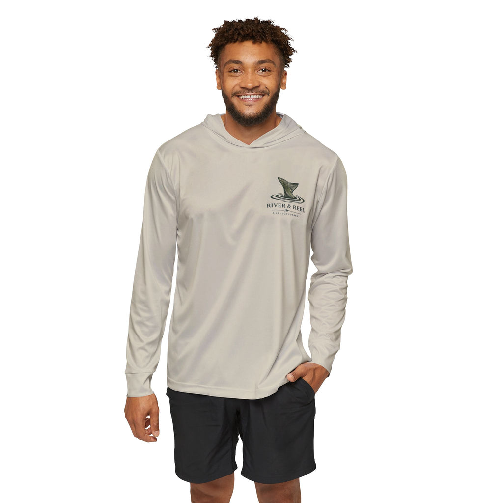 Men's Brown Sports Warmup Hoodie with Eagle Logo