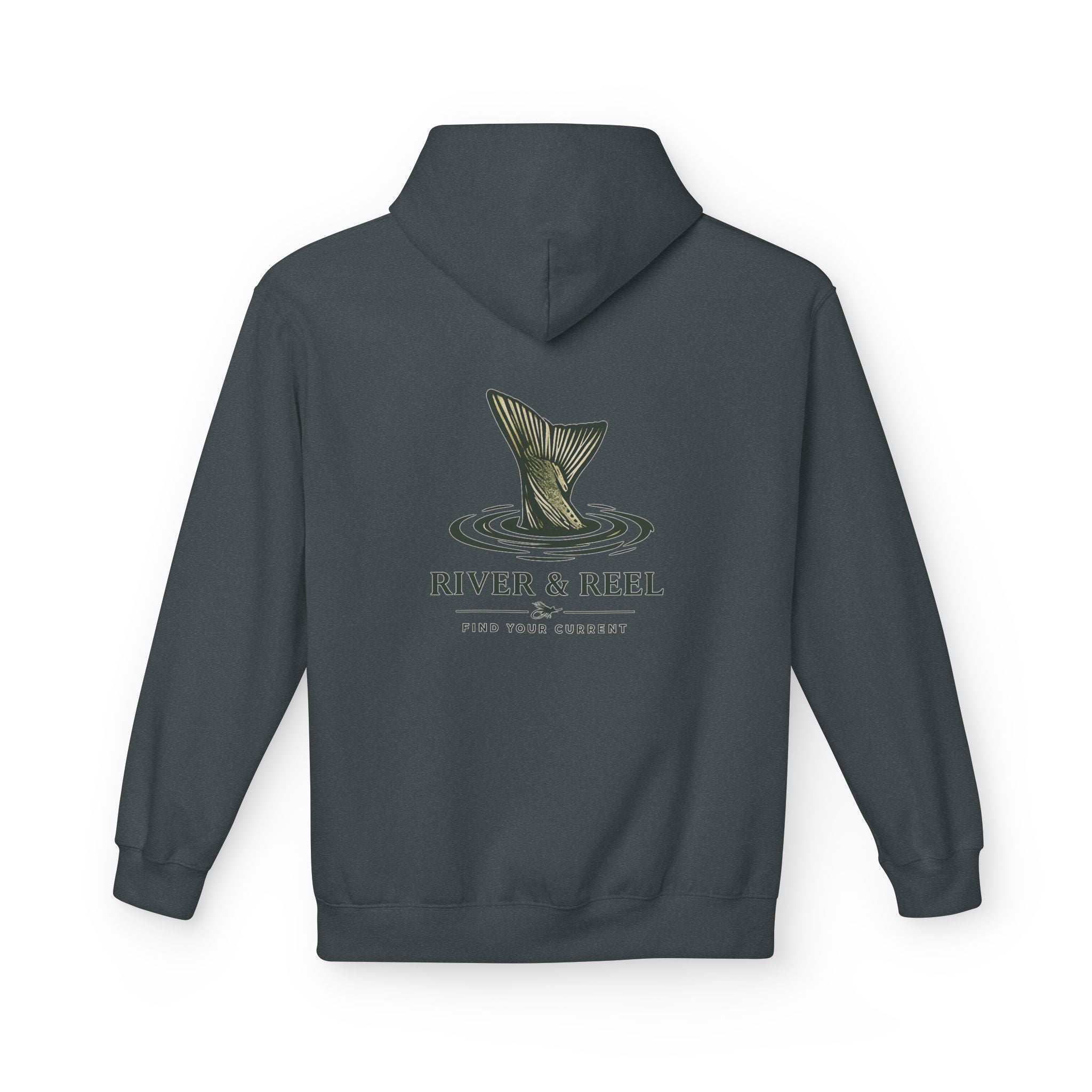 Fishing Hoodie — River & Reel "Find Your Current" Graphic Hooded Sweatshirt