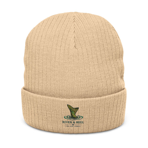 Embroidered Ribbed Beanie