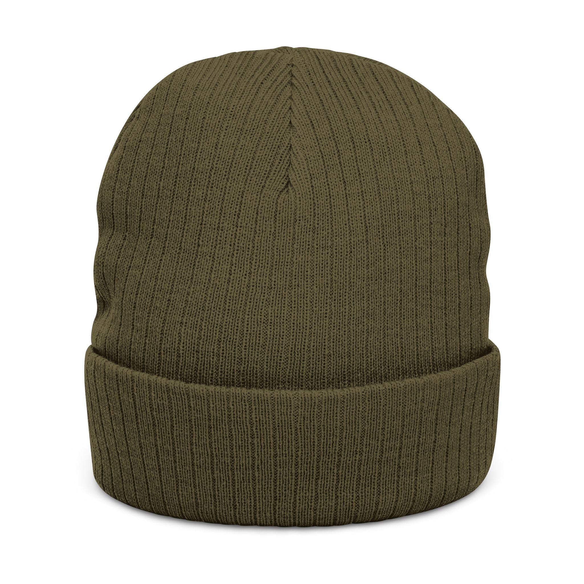 Embroidered Ribbed Beanie