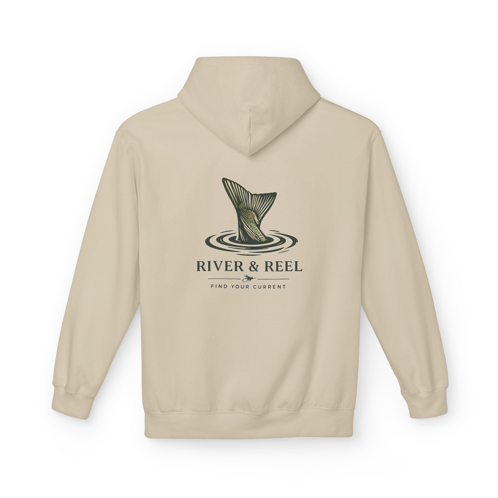 Fishing Hoodie — River & Reel "Find Your Current" Graphic Hooded Sweatshirt
