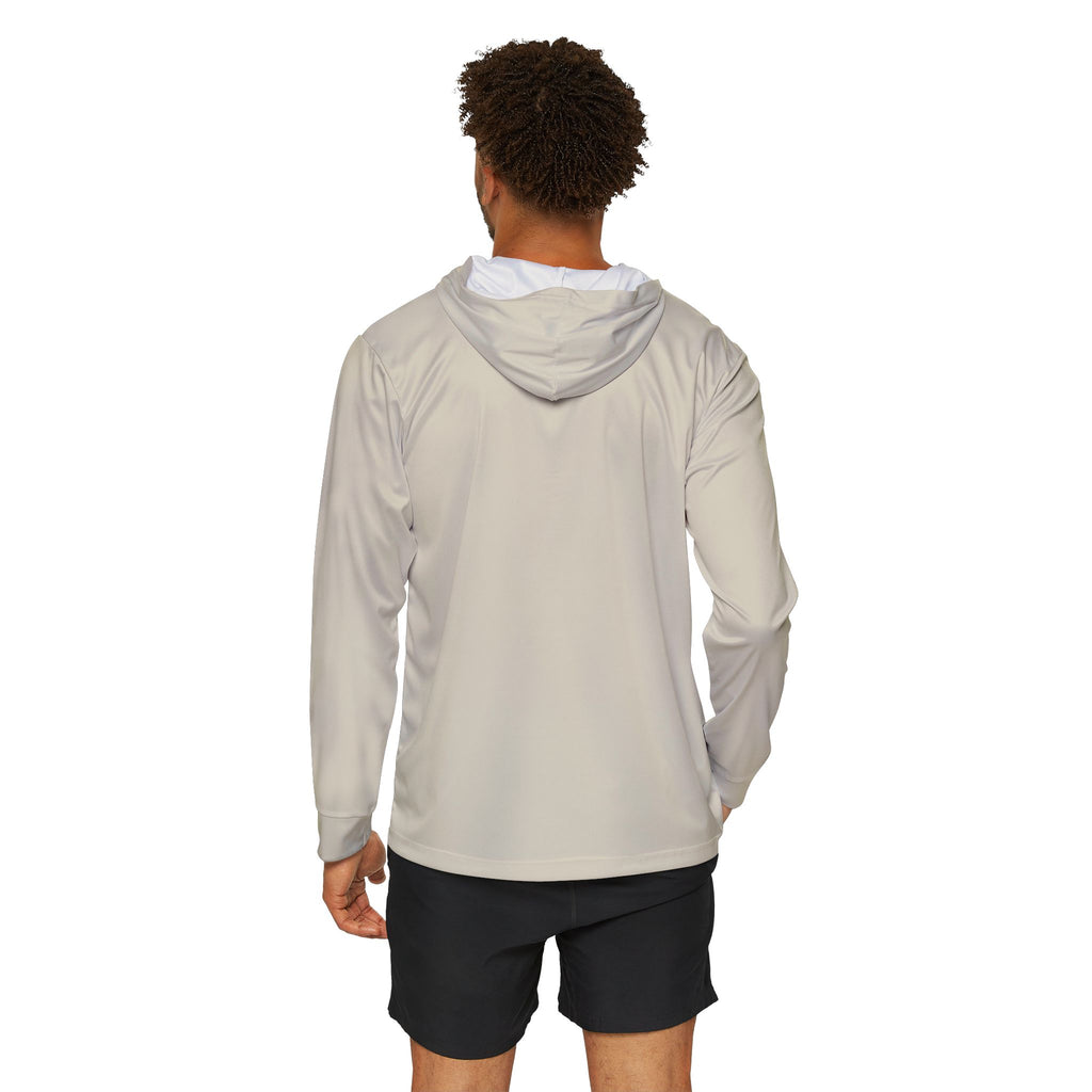 Men's Brown Sports Warmup Hoodie with Eagle Logo