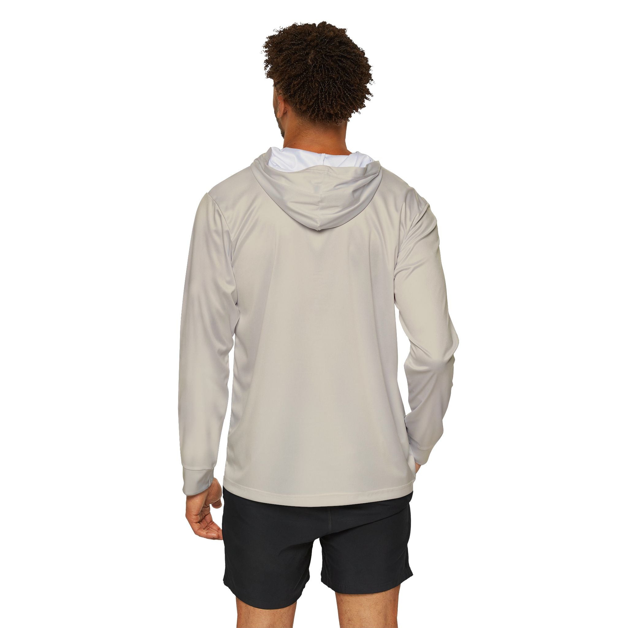 Men's Brown Sports Warmup Hoodie with Eagle Logo