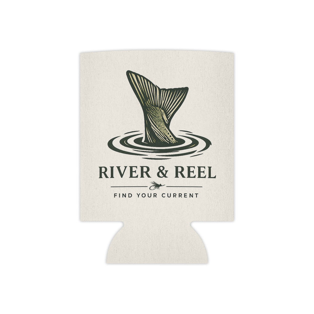 River & Reel Can Cooler – 'Find Your Current' Fishing Drink Koozie