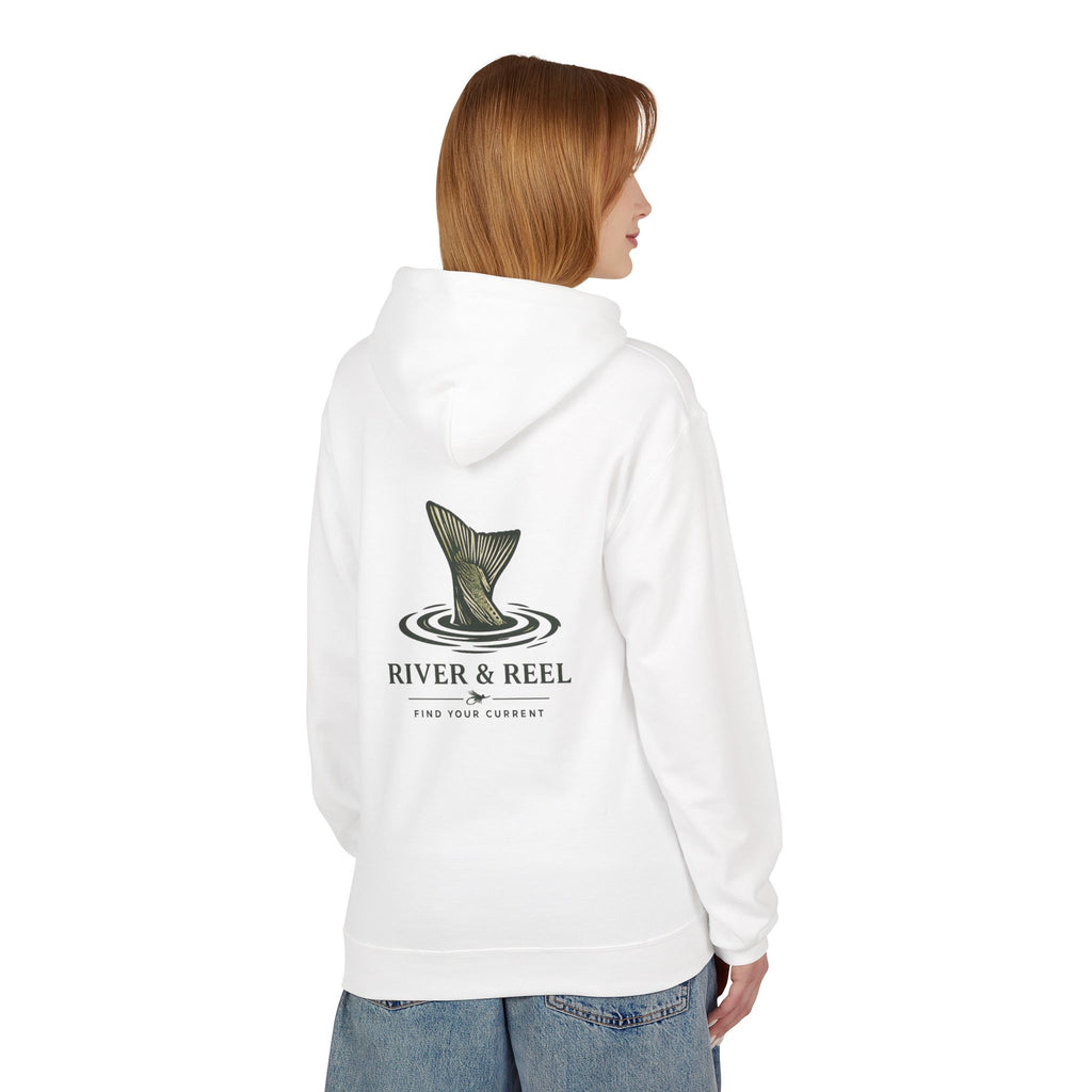 Fishing Hoodie — River & Reel "Find Your Current" Graphic Hooded Sweatshirt