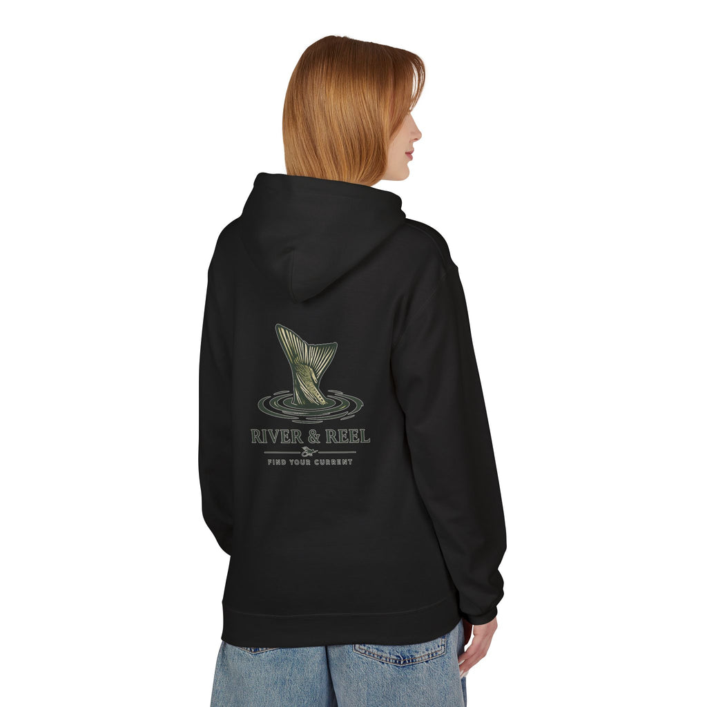 Fishing Hoodie — River & Reel "Find Your Current" Graphic Hooded Sweatshirt