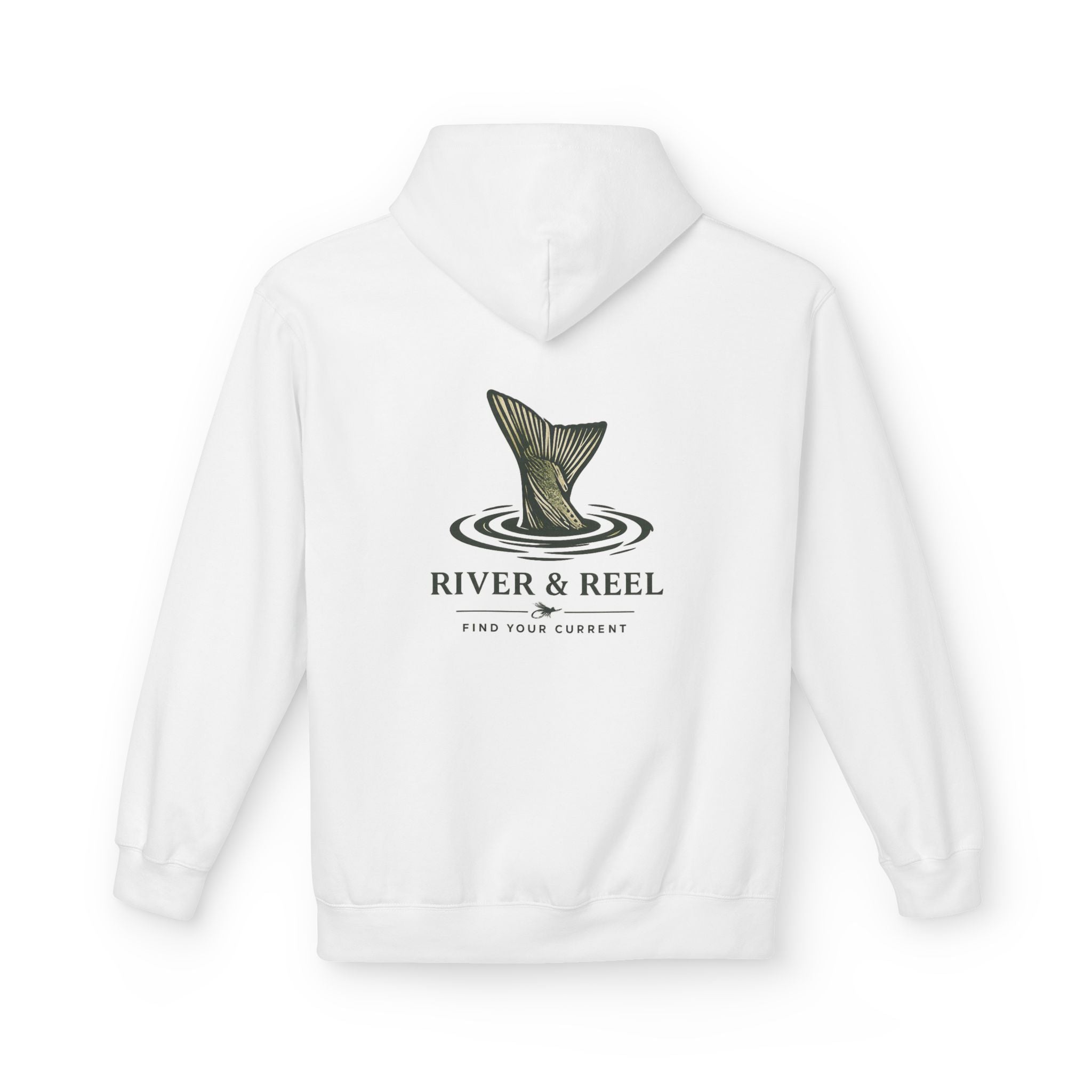 Fishing Hoodie — River & Reel "Find Your Current" Graphic Hooded Sweatshirt