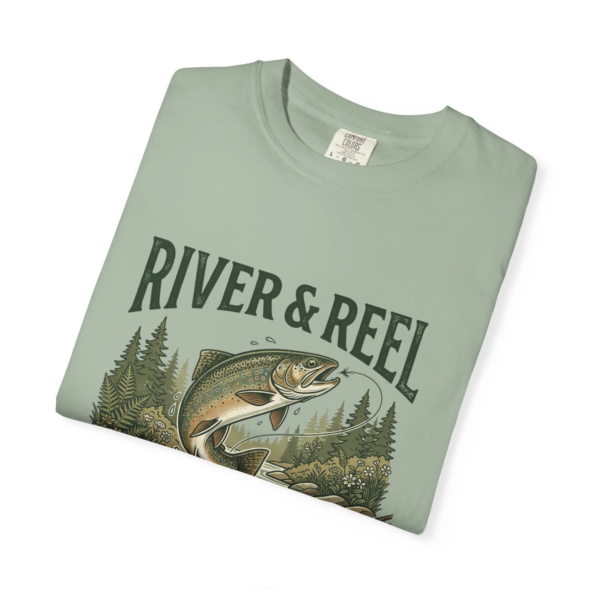 River & Reel Fishing T-Shirt — Find Your Current Graphic Tee