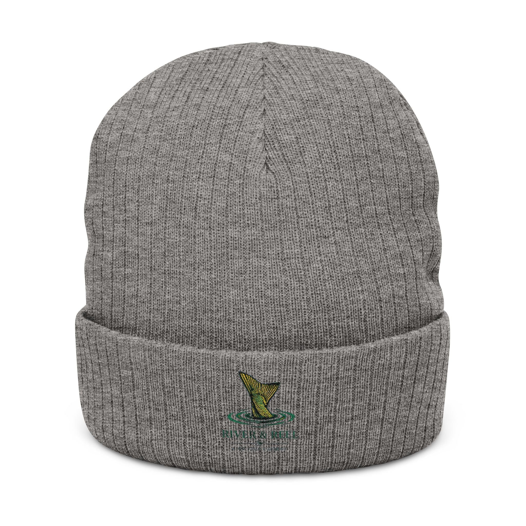 Embroidered Ribbed Beanie