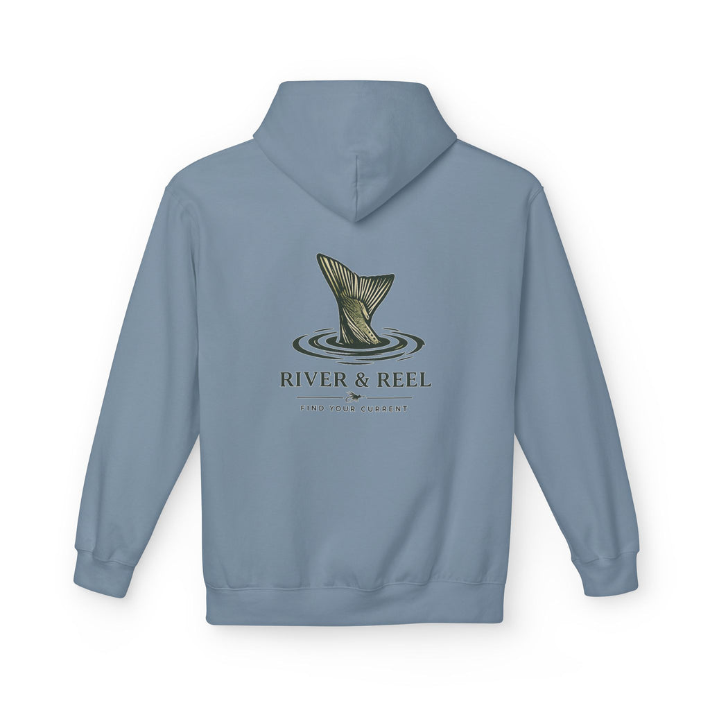 Fishing Hoodie — River & Reel "Find Your Current" Graphic Hooded Sweatshirt