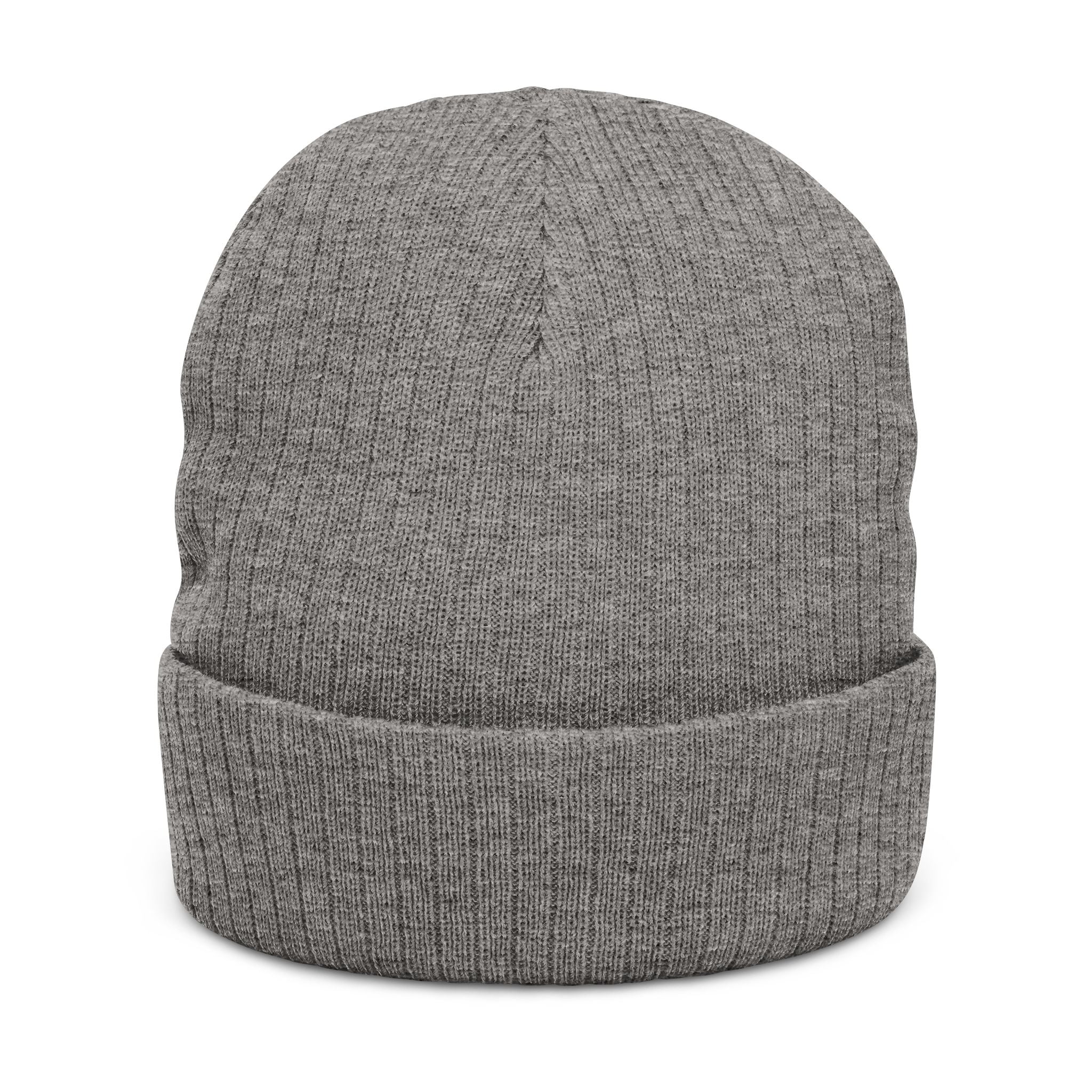 Embroidered Ribbed Beanie