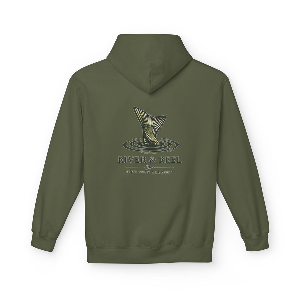 Fishing Hoodie — River & Reel "Find Your Current" Graphic Hooded Sweatshirt
